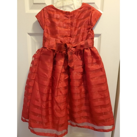 GEORGE TODDLER GIRL RED DRESS SIZE 5 - Picture 4 of 7